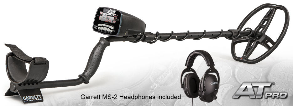 Garrett AT Pro Underwater Waterproof Metal Detector & MS-2 Headphones