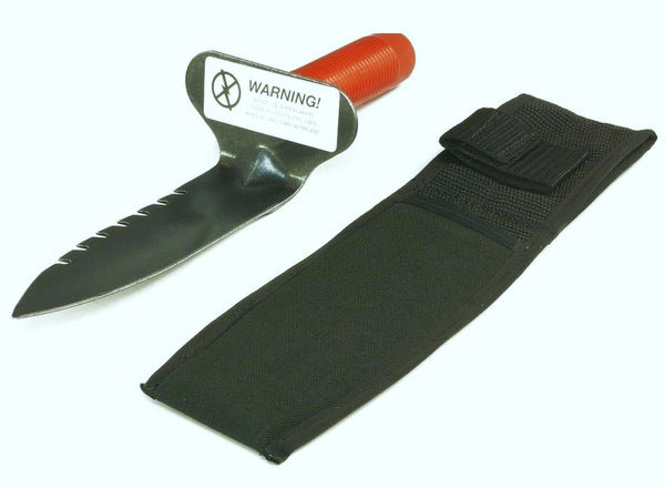 Lesche Digging Tool with Right Side Serrated Blade with Free Sheath